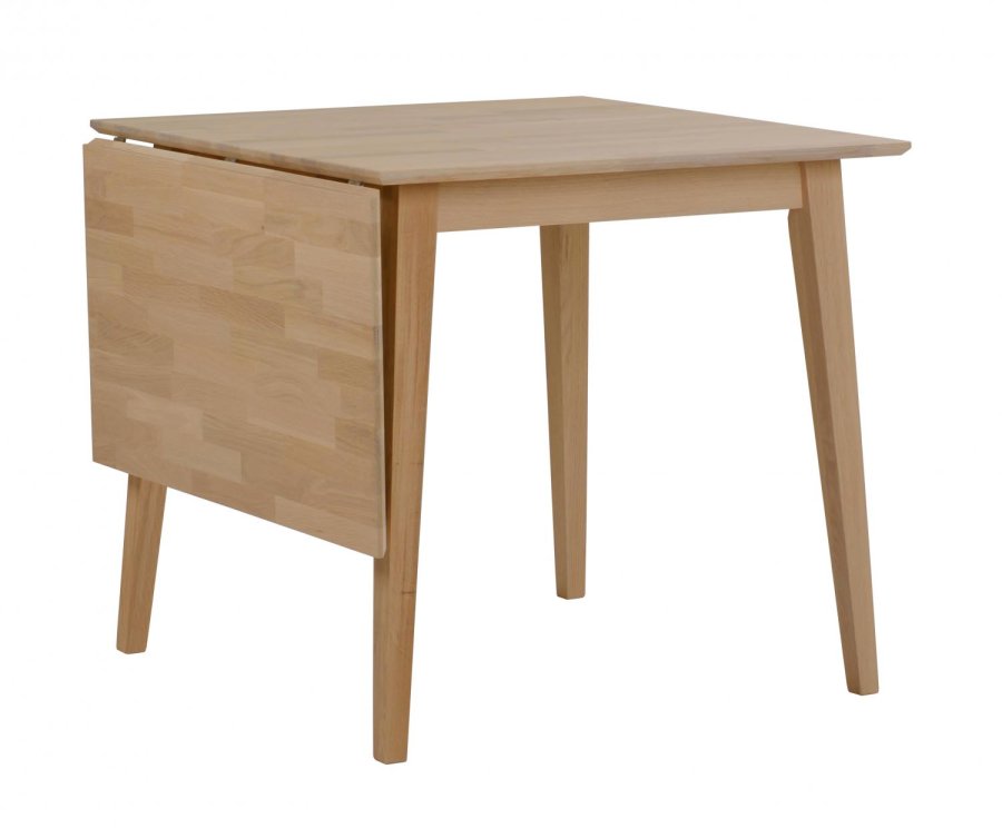 ROWICO Filippa spisebord - olieret eg m. klap (80x80+45)