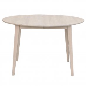 ROWICO Filippa spisebord, inkl. tillgsplade - hvidpigmenteret egetr (120(165)x120)