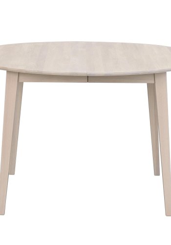 ROWICO Filippa spisebord, inkl. tillgsplade - hvidpigmenteret egetr (120(165)x120)