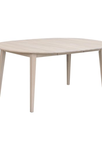 ROWICO Filippa spisebord, inkl. tillgsplade - hvidpigmenteret egetr (120(165)x120)