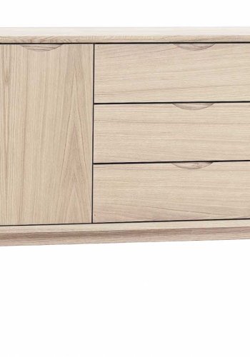 ROWICO Filippa sknk - hvidolieret eg, m. 3 lger og 3 skuffer 