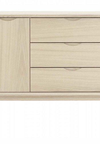 ROWICO Filippa sknk - hvidolieret eg, m. 3 lger og 3 skuffer 