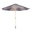 VENTURE DESIGN Naxos parasol 3m - natur tr og sort polyester 