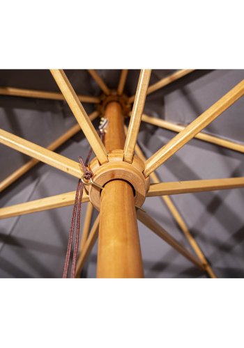 VENTURE DESIGN Naxos parasol 3m - natur tr og sort polyester 