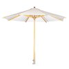 VENTURE DESIGN Naxos parasol 3m - hvid polyester og natur tr 