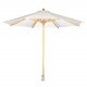 VENTURE DESIGN Naxos parasol 3m - hvid polyester og natur tr 