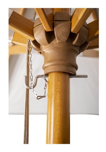 VENTURE DESIGN Naxos parasol 3m - hvid polyester og natur tr 