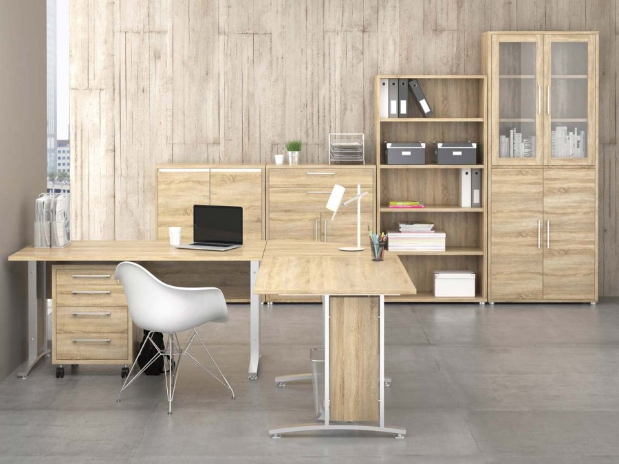 TVILUM Prima vitrineskab - egestruktur tr m. 2 glaslger