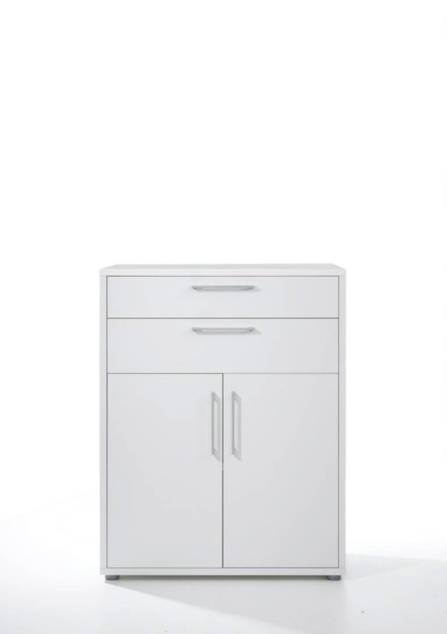 TVILUM Prima reol - hvid tr, m. hylder, skuffer og lger