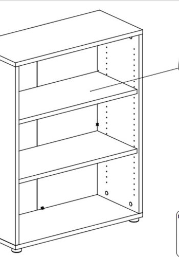 TVILUM Prima sknk - hvid tr m. 2 lger