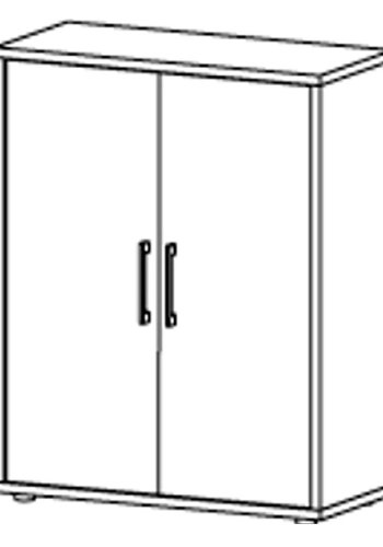 TVILUM Prima sknk - hvid tr m. 2 lger