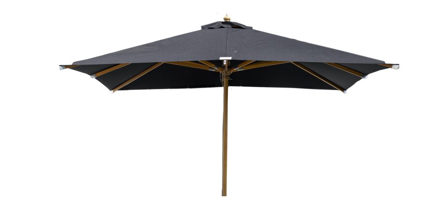 VENTURE DESIGN Naxos parasol 3m - natur tr og sort polyester 