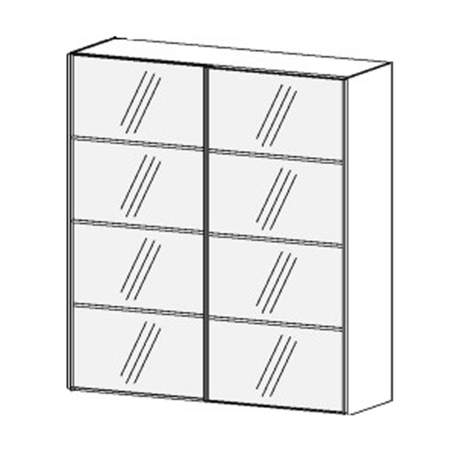 TVILUM Verona Skydedrsskab - spejlglas og hvid tr, 2 skydedre