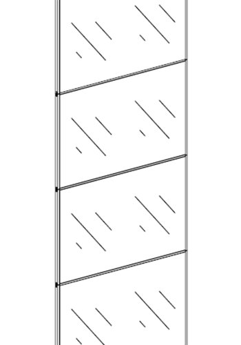 TVILUM Verona Skydedrsskab - spejlglas og hvid tr, 2 skydedre
