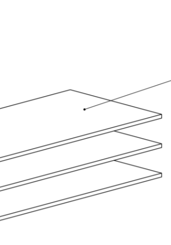 TVILUM Verona Skydedrsskab - hvid/gr tr, 2 skydedre m. hylder