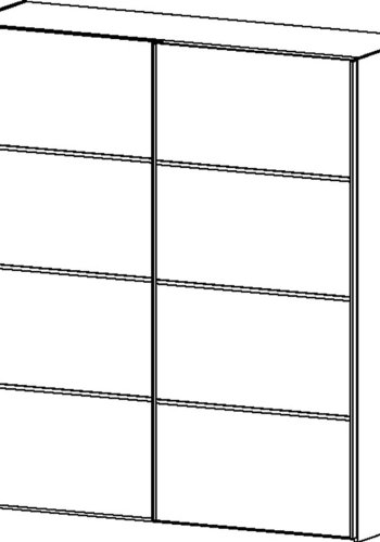 TVILUM Verona garderobeskab - hvid tr, 2 skydedre