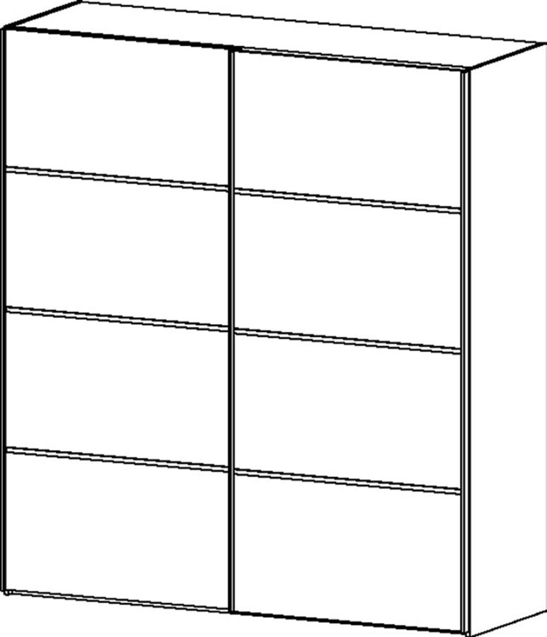 TVILUM Verona garderobeskab - hvid tr, 2 skydedre