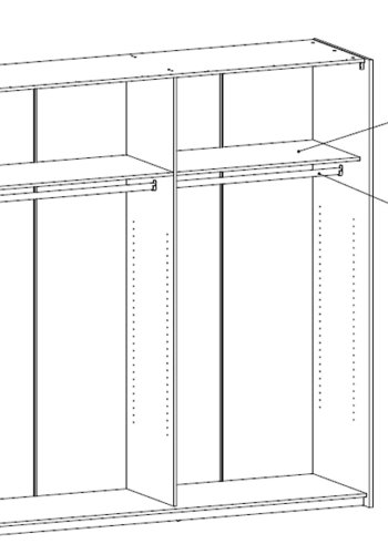 TVILUM Verona garderobeskab - hvid tr, 2 skydedre