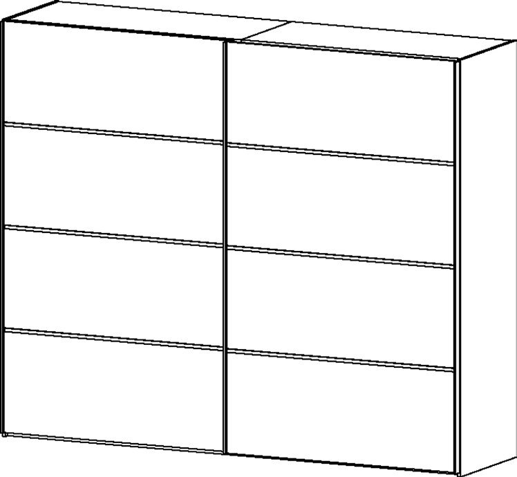TVILUM Verona Skydedrsskab - hvid tr, 2 skydedre, bred