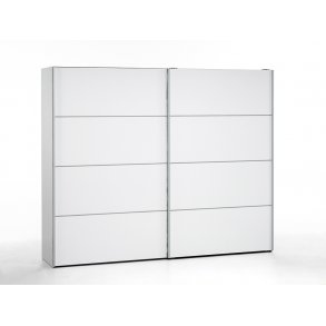 TVILUM Verona Skydedrsskab - hvid tr, 2 skydedre, bred