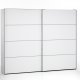 TVILUM Verona Skydedrsskab - hvid tr, 2 skydedre, bred