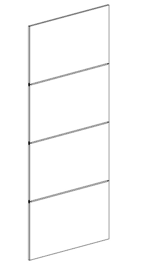 TVILUM Verona Skydedrsskab - eg/hvid tr, 2 skydedre, bred