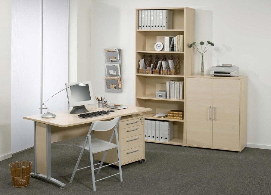 TVILUM Prima skrivebord - egestruktur, stl stel