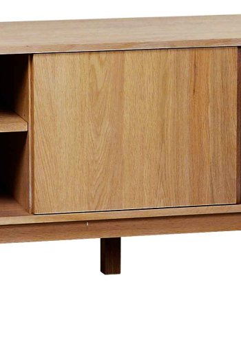 ROWICO Yumi TV-bord - lakeret egetr, 2 skuffer, 1 hylde, 1 lge 