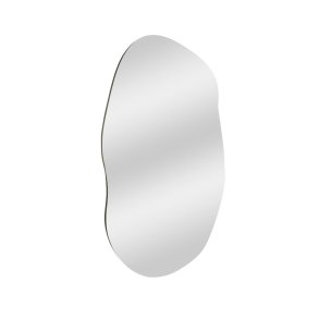 NORDVÄRK Lossa vgspejl, organisk - spejlglas og sort MDF (89x52)