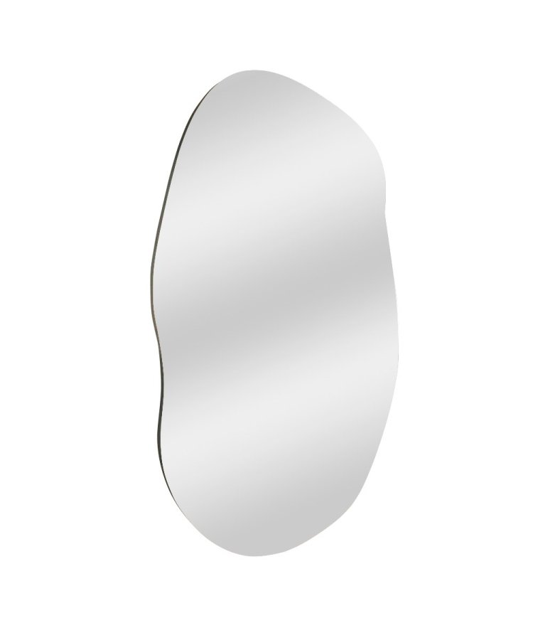 NORDVÄRK Lossa vgspejl, organisk - spejlglas og sort MDF (89x52)