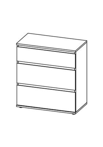 TVILUM Nova Kommode - Naturfarvet komposittr, Eg struktur, (84x40)