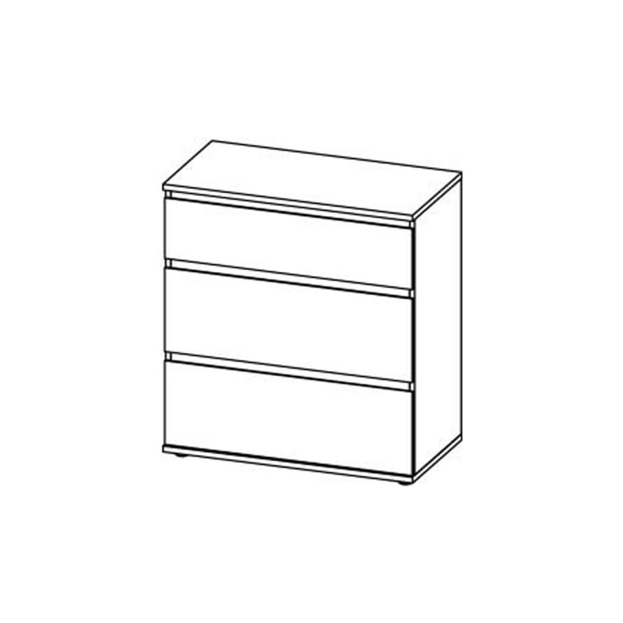 TVILUM Nova Kommode - Naturfarvet komposittr, Eg struktur, (84x40)