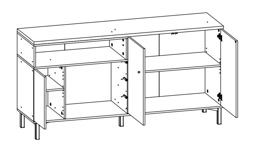TVILUM Roomers sknk - Sort/Valnd