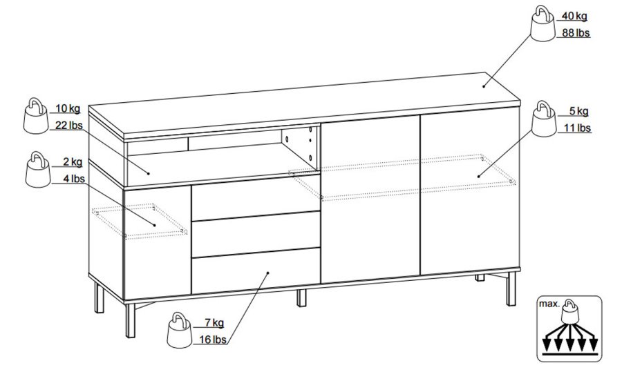 TVILUM Roomers sknk - Sort/Valnd
