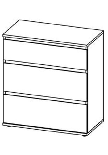 TVILUM Nova  Kommode - Naturfarvet Komposittr, Eg struktur, (84x50) 