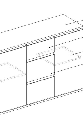 TVILUM Nova Sknk - Naturfarvet komposittr, Eg struktur, (84x40)