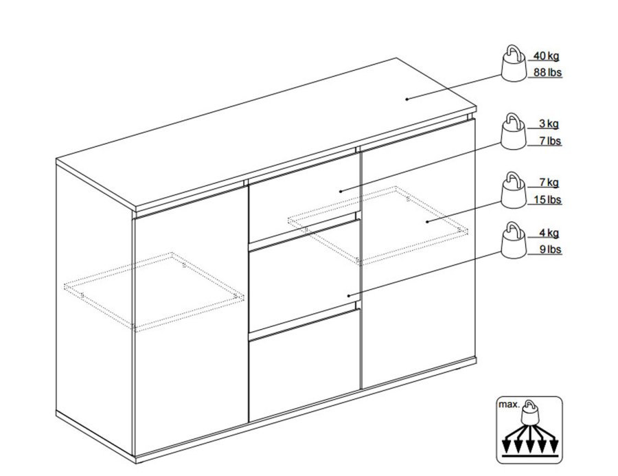 TVILUM Nova Sknk - Naturfarvet komposittr, Eg struktur, (84x40)