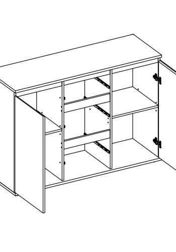 TVILUM Nova Sknk - Naturfarvet komposittr, Eg struktur, (84x40)