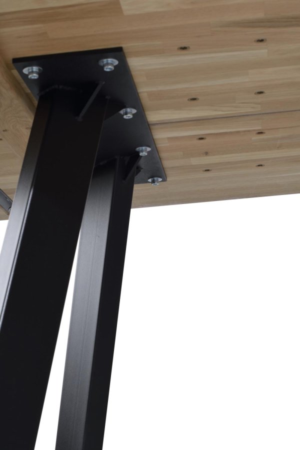 ROWICO Fred plankebord - hvidolieret eg og sort metal (240x100) 