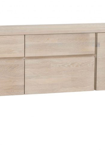 ROWICO Fred sknk - hvidolieret eg, m. 2 skuffer og 3 lger 