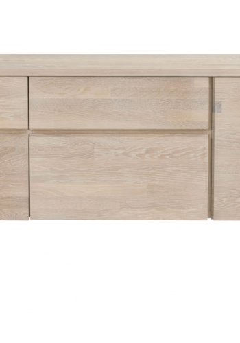 ROWICO Fred sknk - hvidolieret eg, m. 2 skuffer og 3 lger 