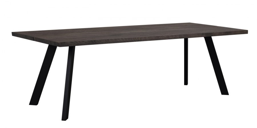 ROWICO Fred plankebord - mrkebrun eg og sort metal (240x100) 