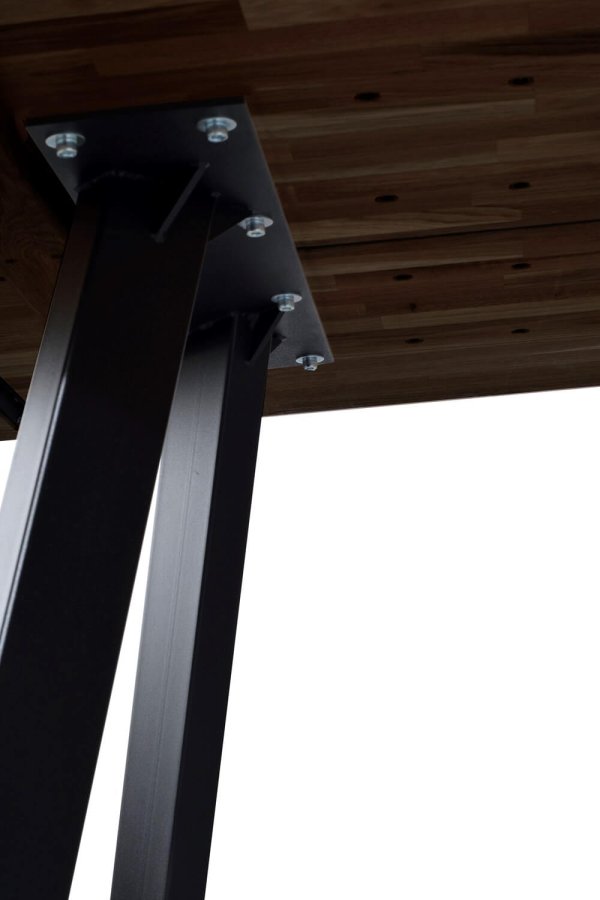 ROWICO Fred plankebord - mrkebrun eg og sort metal (240x100) 