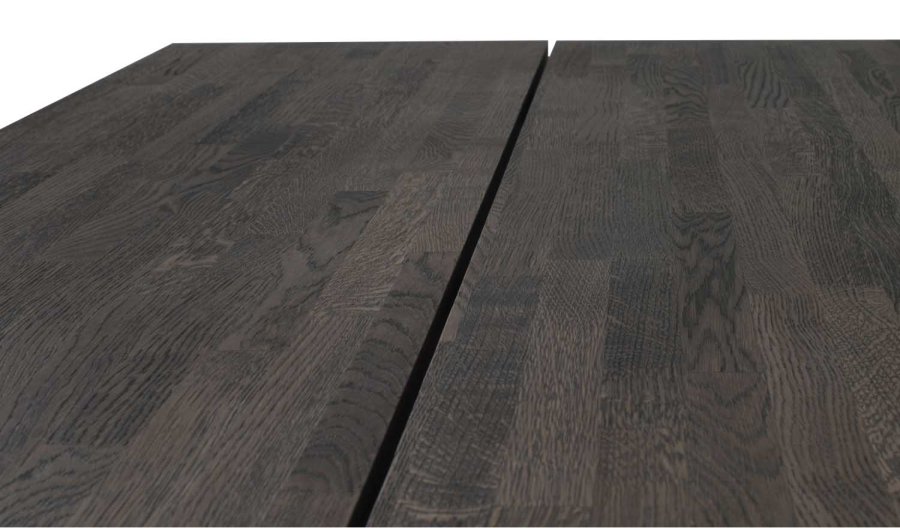 ROWICO Fred plankebord - mrkebrun eg og sort metal (240x100) 