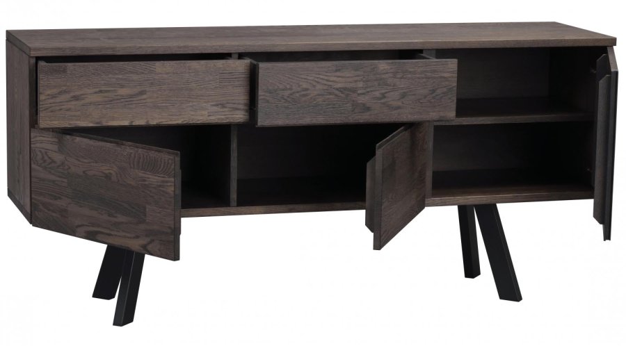 ROWICO Fred sknk - mrkebrun eg, m. 2 skuffer og 3 lger 