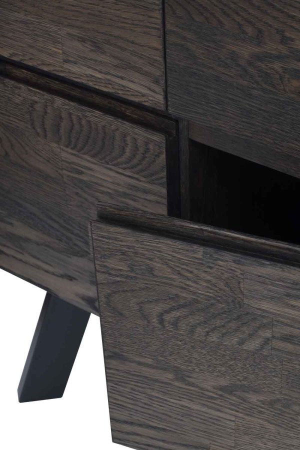 ROWICO Fred sknk - mrkebrun eg, m. 2 skuffer og 3 lger 