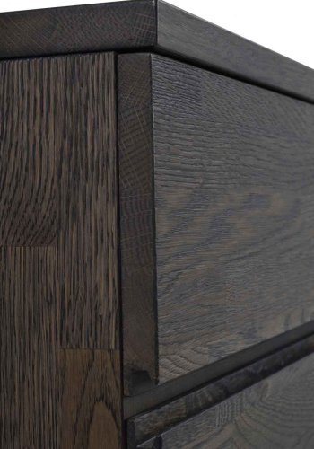 ROWICO Fred sknk - mrkebrun eg, m. 2 skuffer og 3 lger 