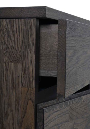 ROWICO Fred sknk - mrkebrun eg, m. 2 skuffer og 3 lger 