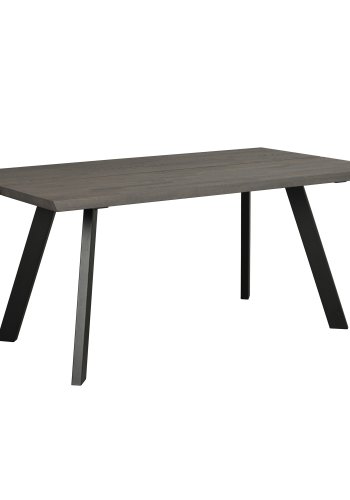 ROWICO rektangulr Fred spisebord - mrkebrun eg og sort metal (170x95)