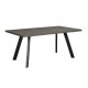 ROWICO rektangulr Fred spisebord - mrkebrun eg og sort metal (170x95)
